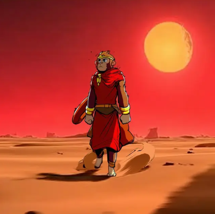 He walked alone